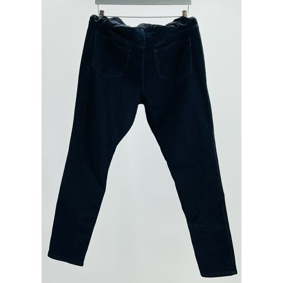 ISABEL MATERNITY 14/32R dark wash blue stretch pull over belly jeans NWT B40 - Picture 2 of 7